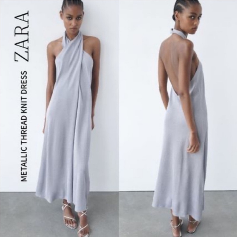 NWT Zara metallic knit dress!!